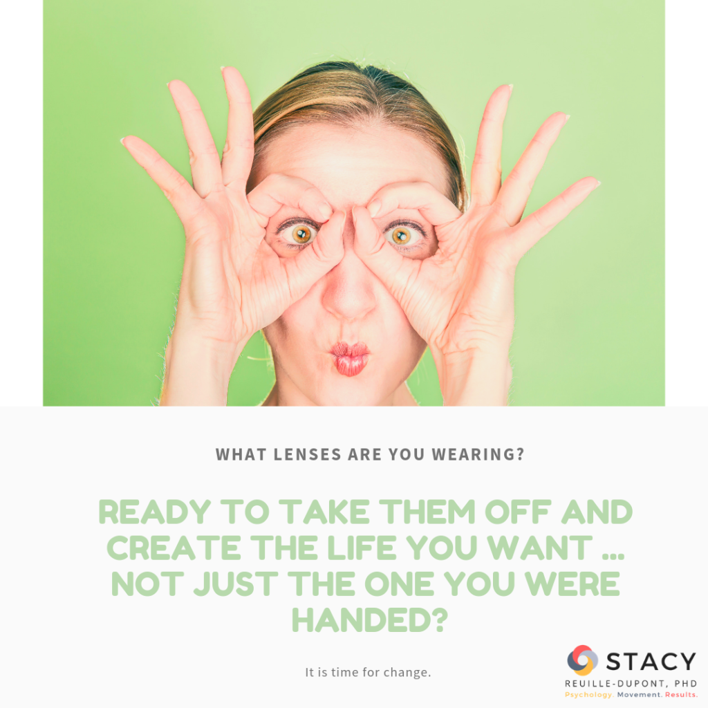 What lenses are you wearing? Is it time to trade the life you were handed for the one you want? Time for Change.