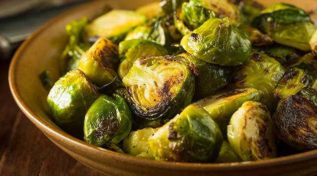 Cooked Brussels sprouts