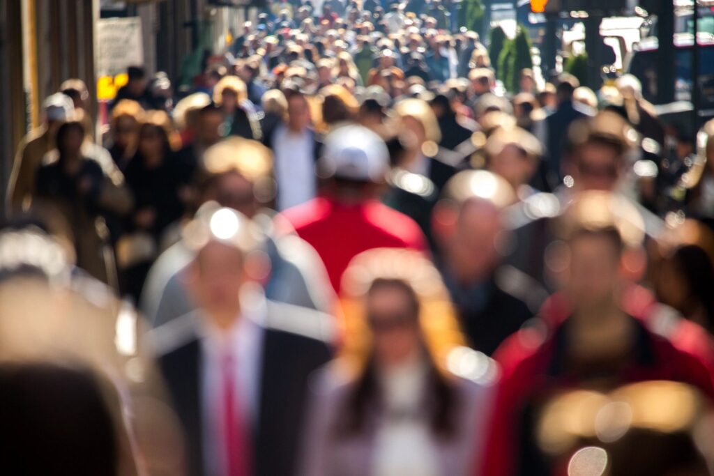 Lots of people on the street