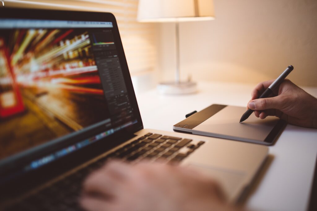 Person Working on the Computer
